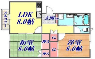 ハイツS＆Kパート2の物件間取画像